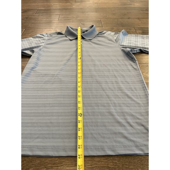 Columbia Mens Gray 1/4 Button Polo Striped Short Sleeve Shirt Size S XM0069 - Picture 8 of 9